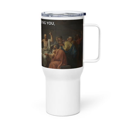 Socrates: When the group chat is roasting you - Travel mug with a handle
