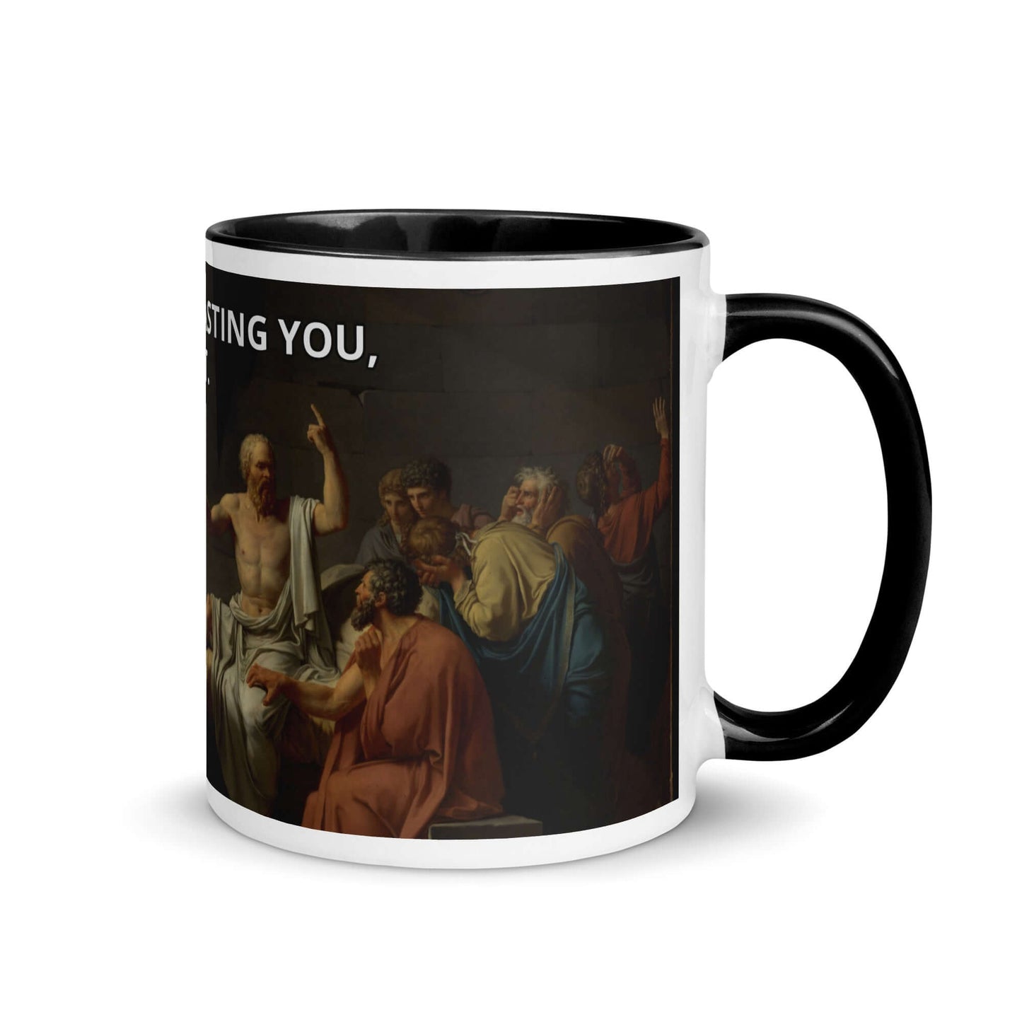 Socrates: when the group chat is roasting you - Mug with Color Inside