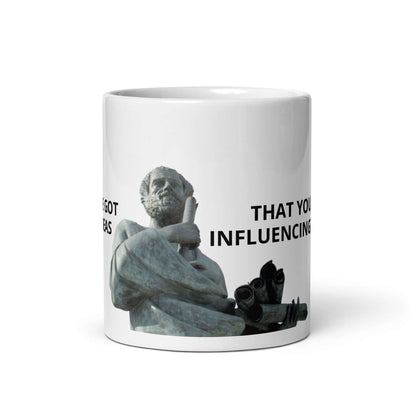 Aristotle: Influencer of every field - White glossy mug