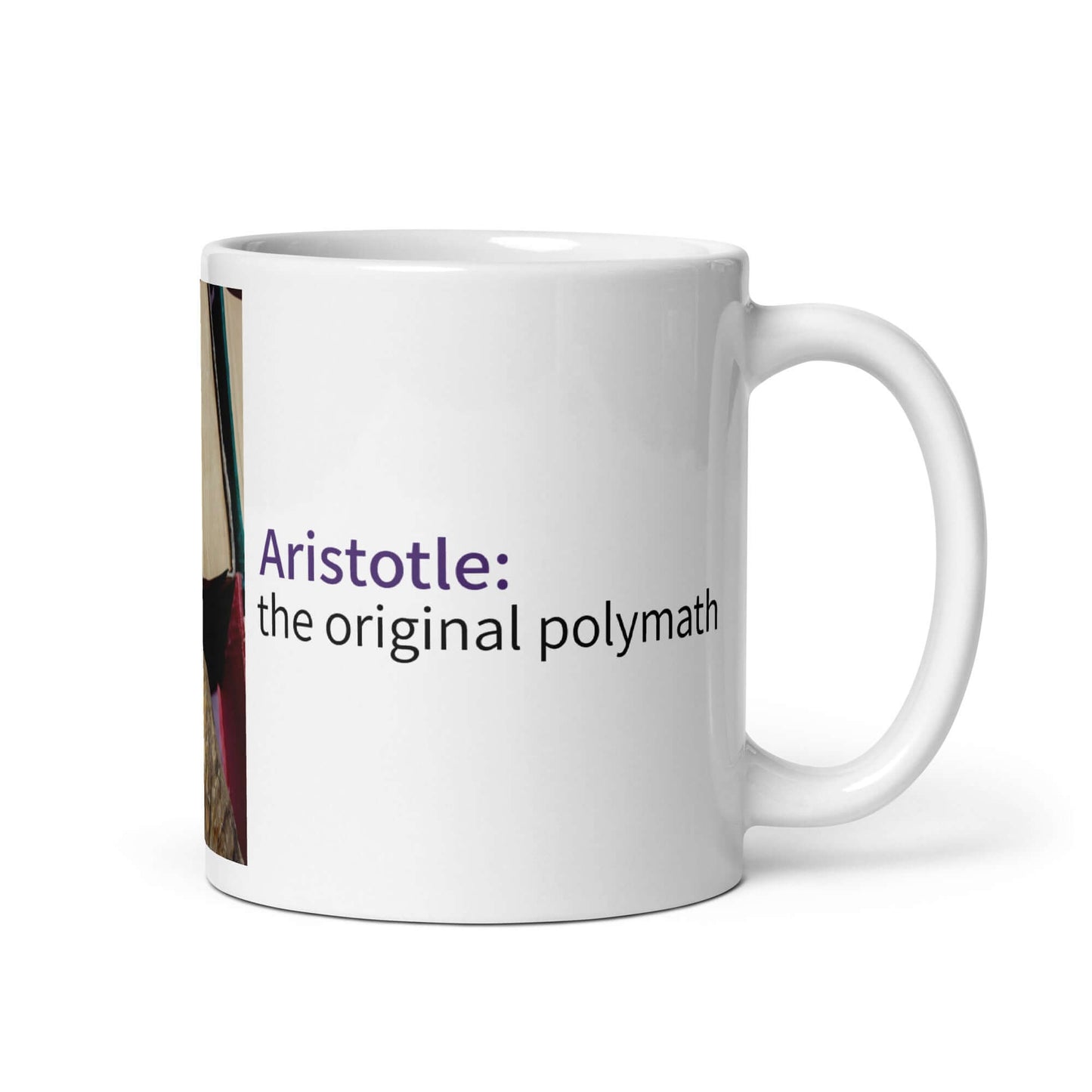 Aristotle: the original polymath - White glossy mug