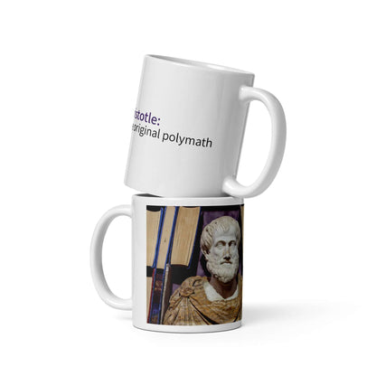 Aristotle: the original polymath - White glossy mug