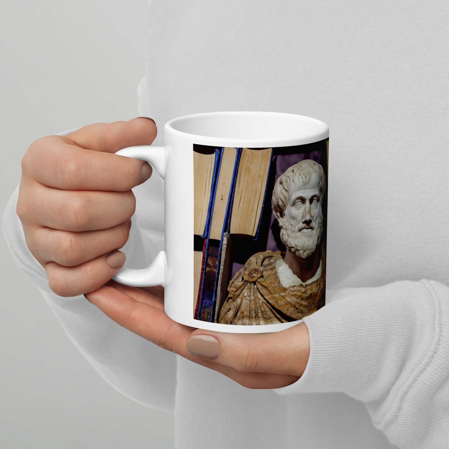 Aristotle: the original polymath - White glossy mug